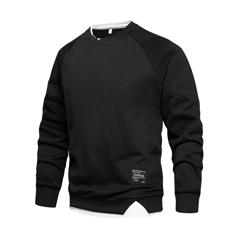 Men's Fake Two-Piece Sweatshirt / Sports Long Sleeves Solid Clothes - SF0300