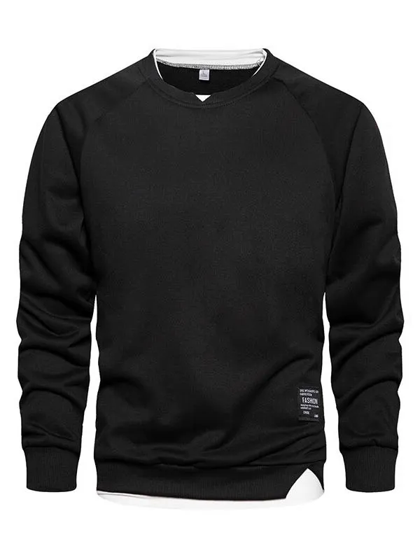 Men's Fake Two-Piece Sweatshirt / Sports Long Sleeves Solid Clothes - SF0300