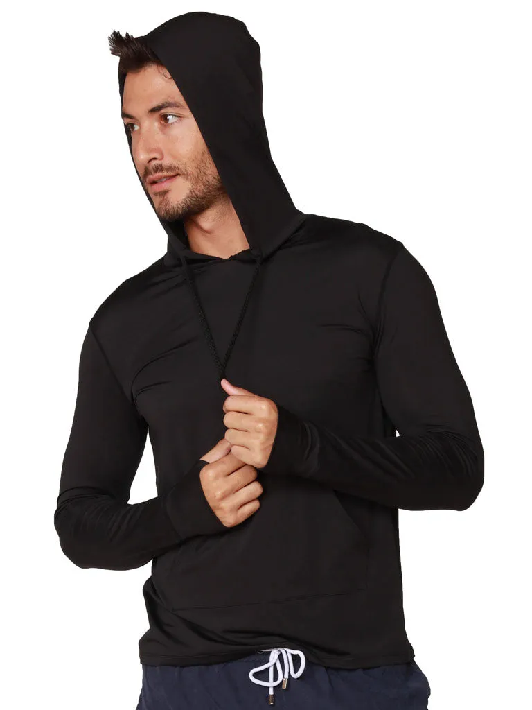 Men's Long Sleeve Hoodie in black