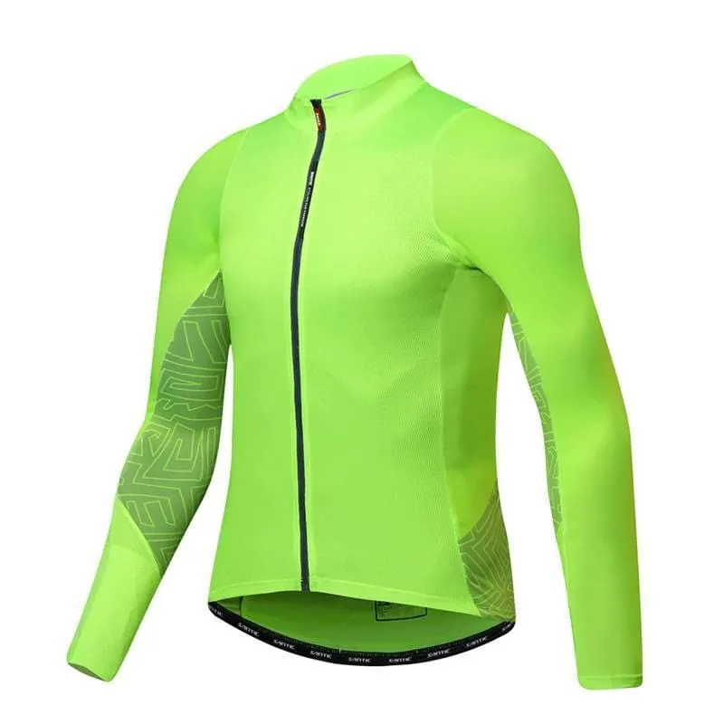 Men's Solid Color Long Sleeve Cycling Jersey