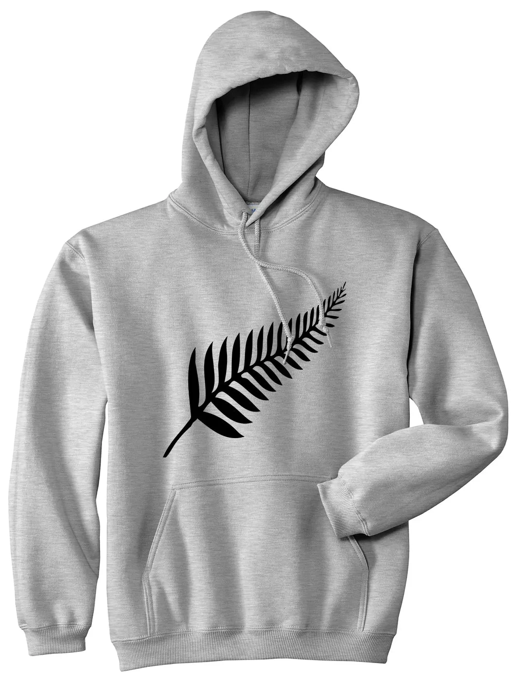 New Zealand Pride Silver Fern Rugby Chest Mens Pullover Hoodie