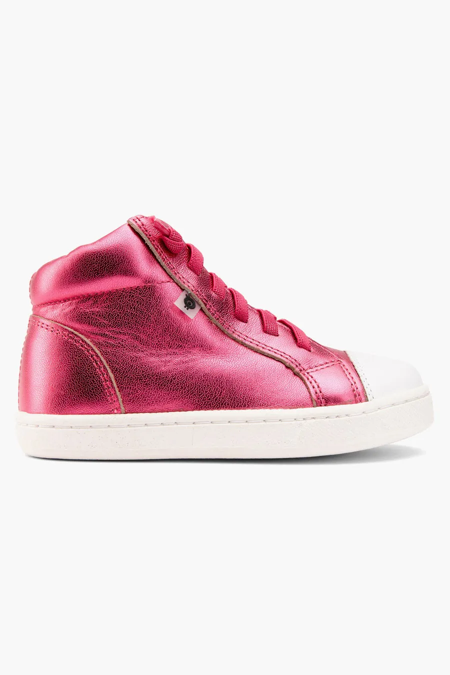 Old Soles Chester Kids High Top - Fuchsia Foil