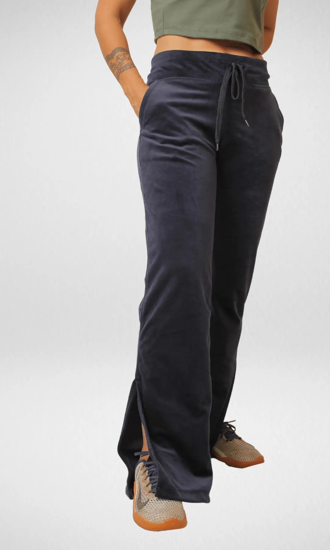 (Original)Women Velvet Pants - Dark Blue