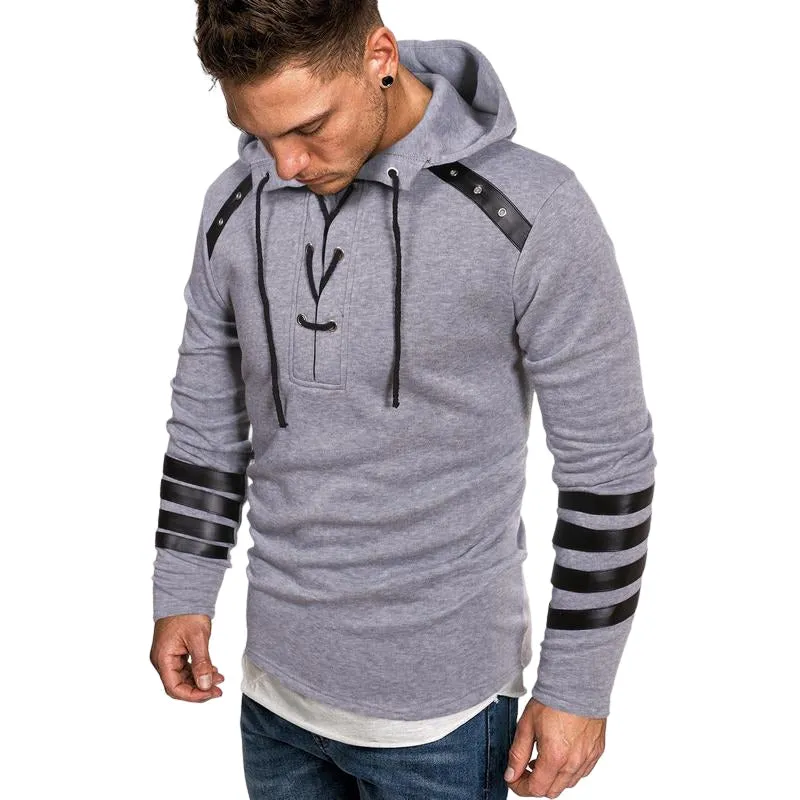 Paneled Hoodie Sweatshirt