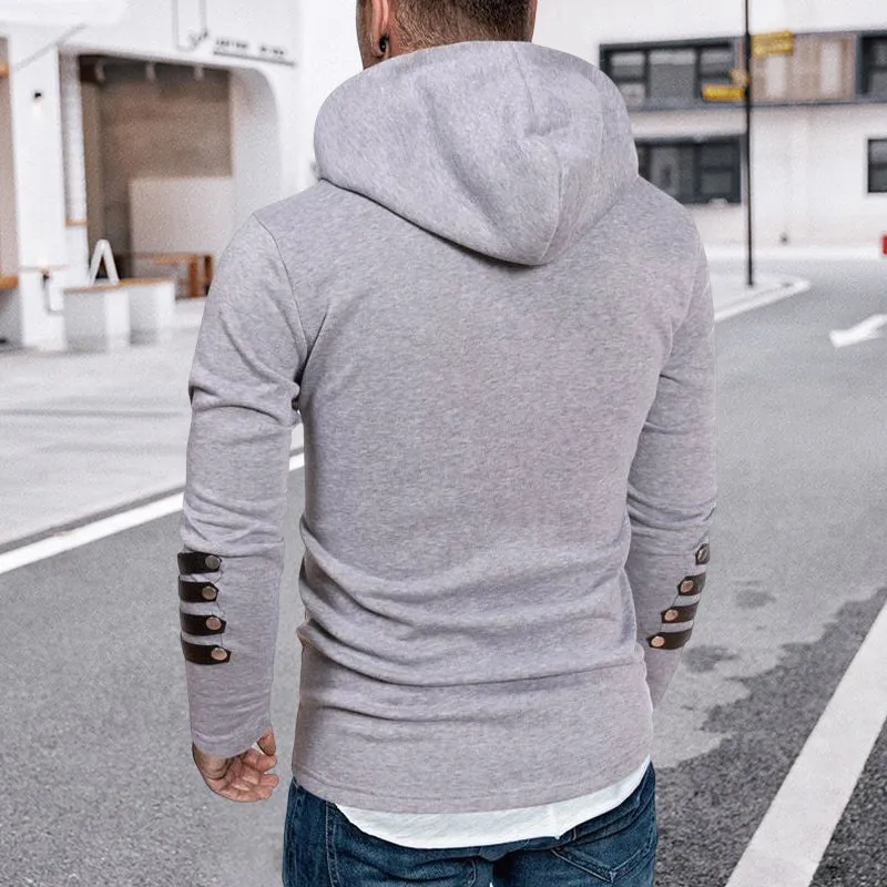 Paneled Hoodie Sweatshirt