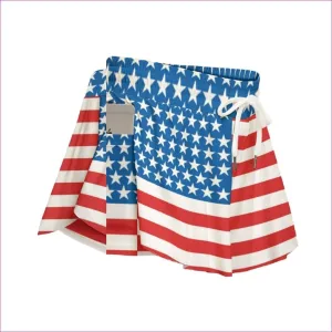 Patriotic Womens Sport Culottes With Pocket