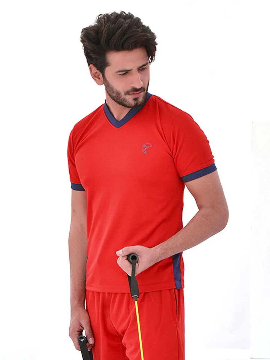 Performance Pro - T-Shirt - Red / Navy Blue