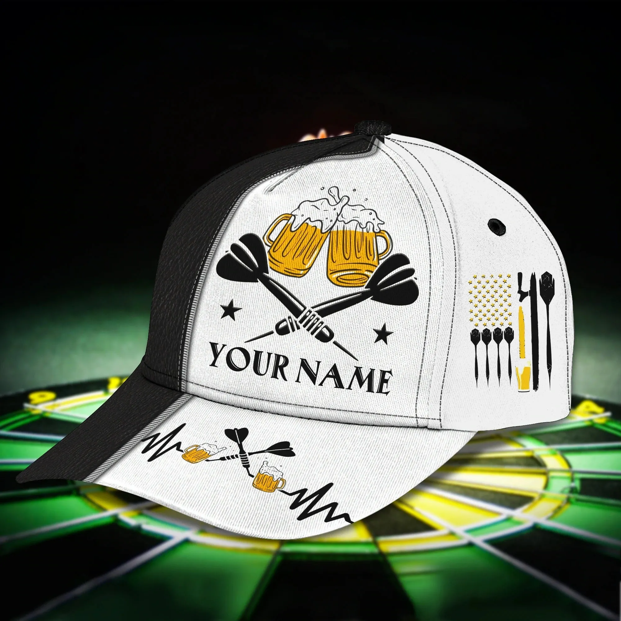 Personalized 3D All Over Print Baseball Cap For Dart Lovers, Darting Classic Cap Hat, Dart Cap