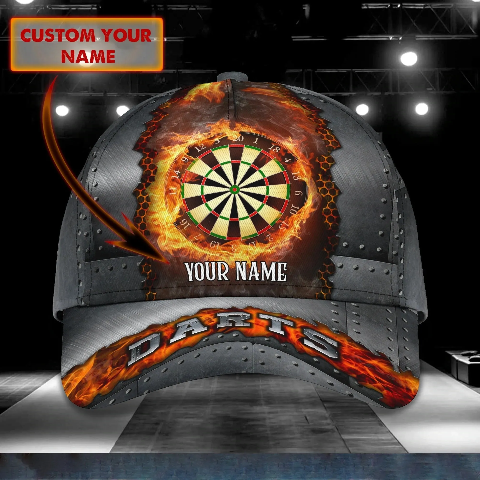 Personalized 3D All Over Print Baseball Cap For Dart Lovers, Darting Classic Cap Hat, Dart Cap