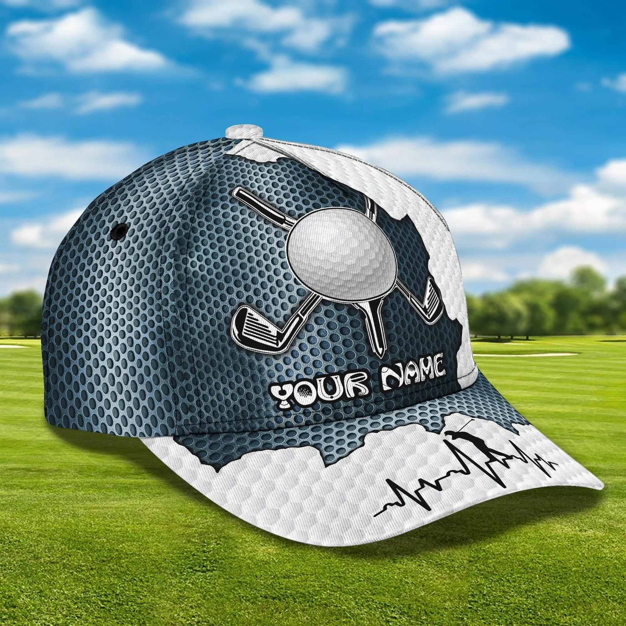 Personalized 3D Full Print Mens Golf Cap, Birthday Present To Golfer Friend, Gofler Boyfriend Gifts