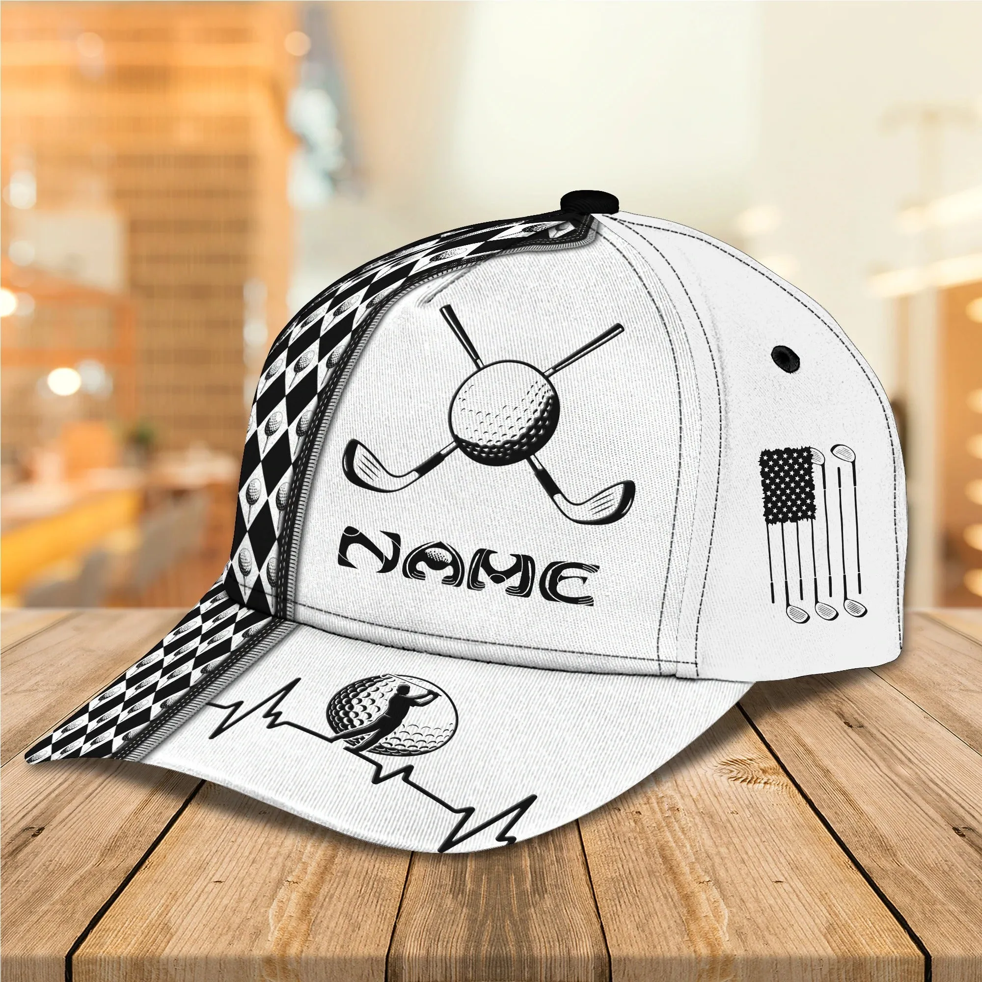 Personalized 3D Full Print Mens Golf Cap, Birthday Present To Golfer Friend, Gofler Boyfriend Gifts