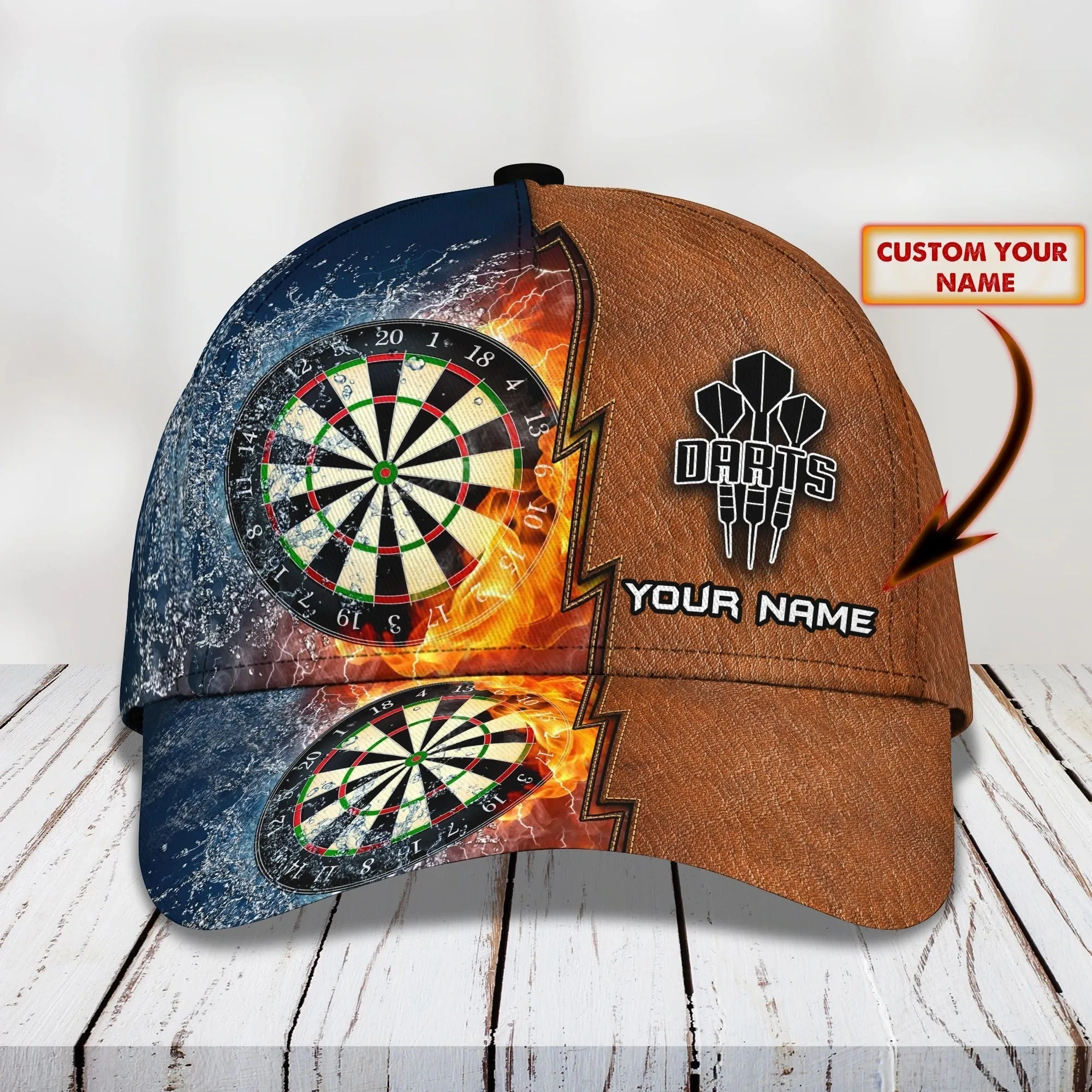 Personalized Classic Dart Cap, Birthday Present To Darter Friend, Dart Lover Cap Hat, Darting Cap