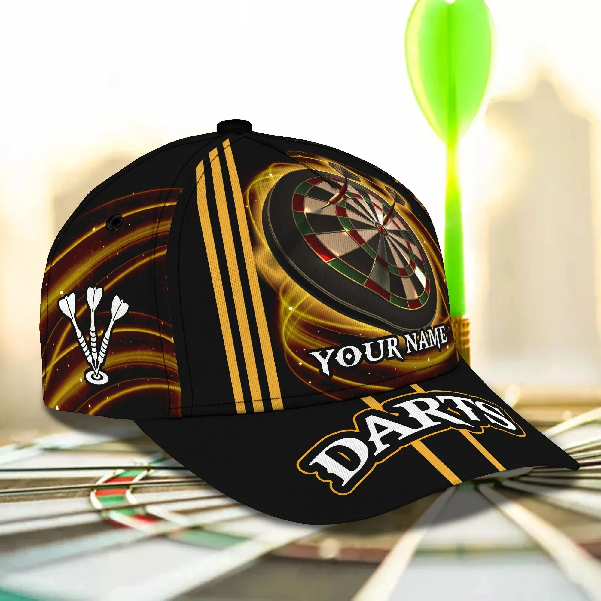 Personalized Classic Dart Cap, Birthday Present To Darter Friend, Dart Lover Cap Hat, Darting Cap