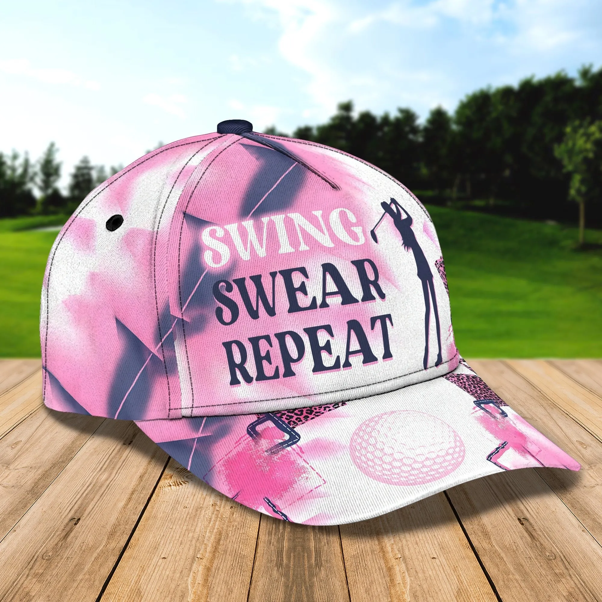 Personalized Full Printed Baseball Cap Hat For Golfer Woman, Golfer Girl Hats, Custom Cap For Golf Woman