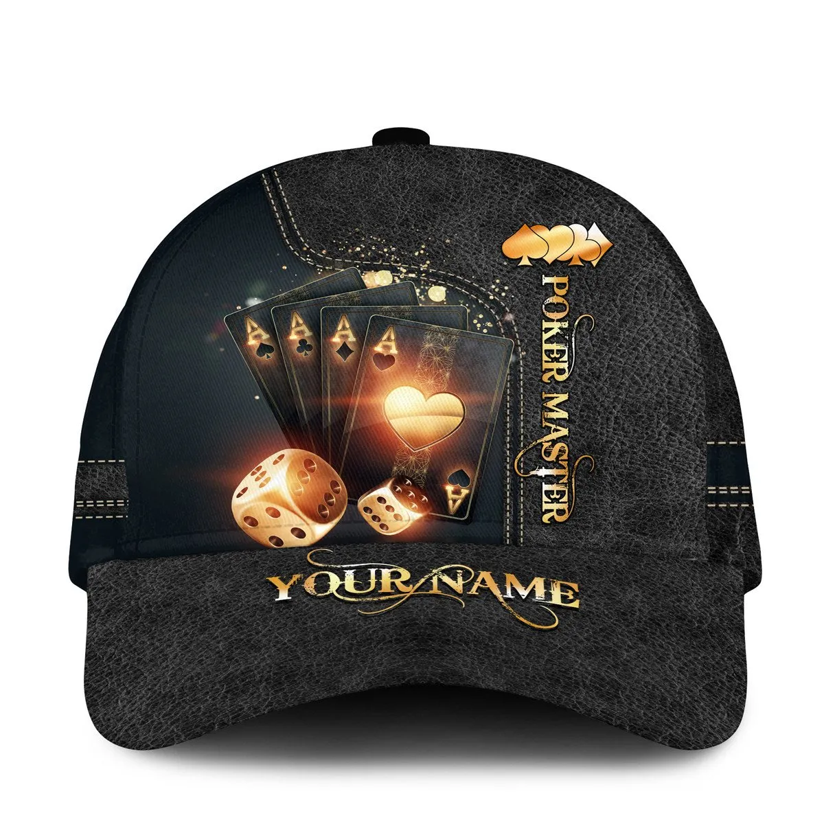 Personalized Name Poker Master Classic Cap, Idea Gift Hat for Poker Player, Poker Cap