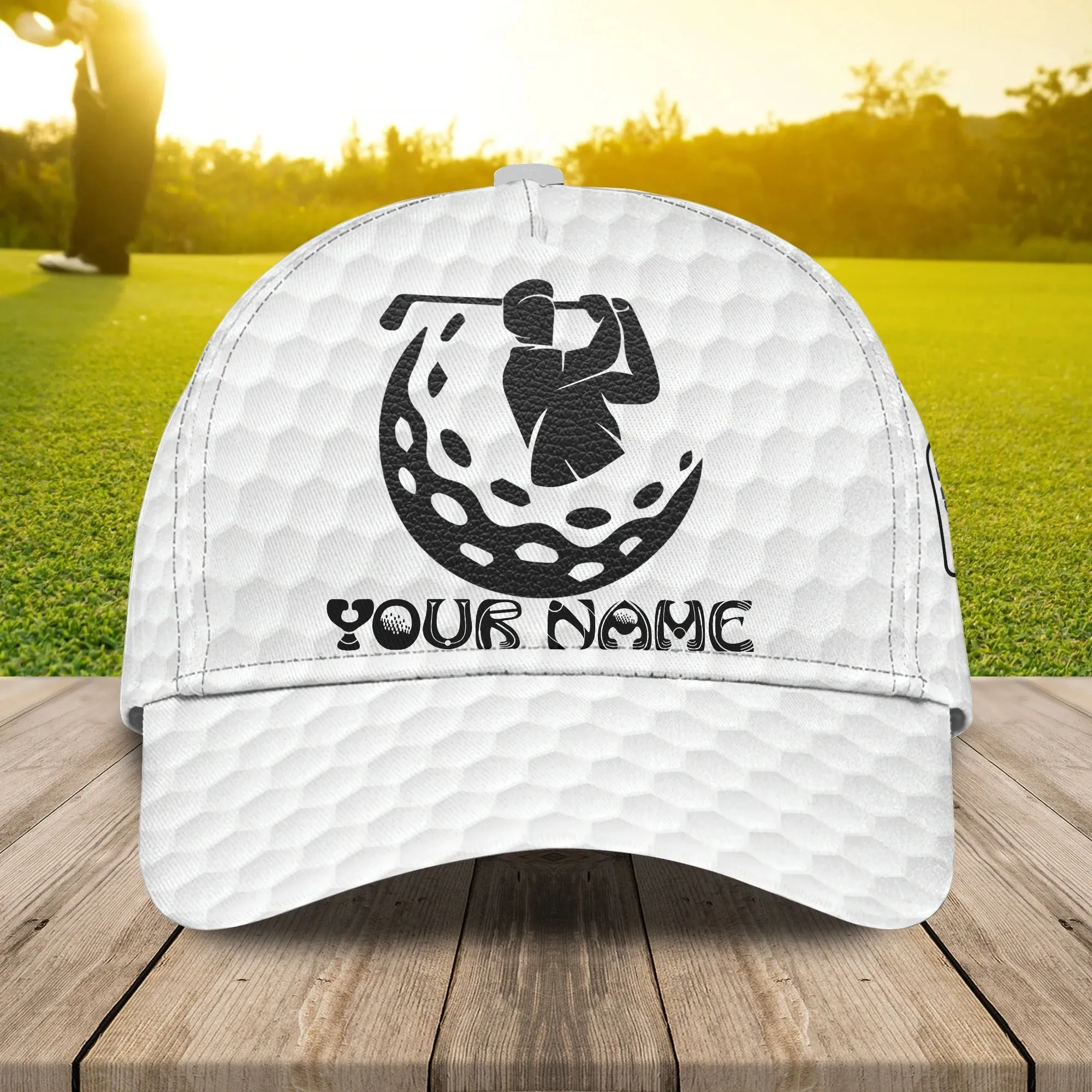 Personalized With Name 3D All Over Print Golf Caps For Men, American Golfer Baseball Cap, Golfer Gifts