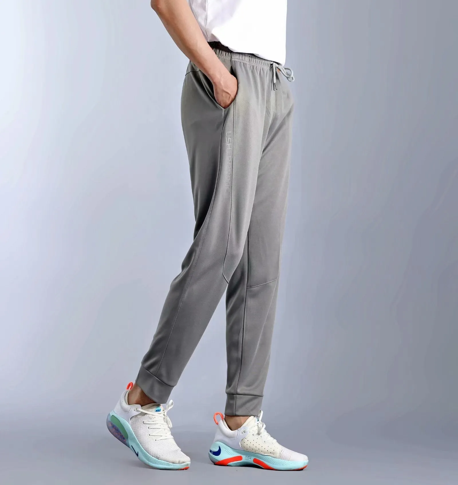 Plus Size Men Sports Pants Fitness Running Elasticity Breathable Thin Slim Fit Sweatpants Exercises Full Length Athletics Pant