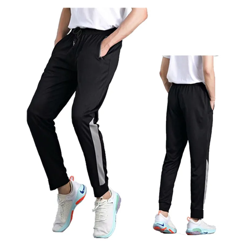 Plus Size Men Sports Pants Fitness Running Elasticity Breathable Thin Slim Fit Sweatpants Exercises Full Length Athletics Pant