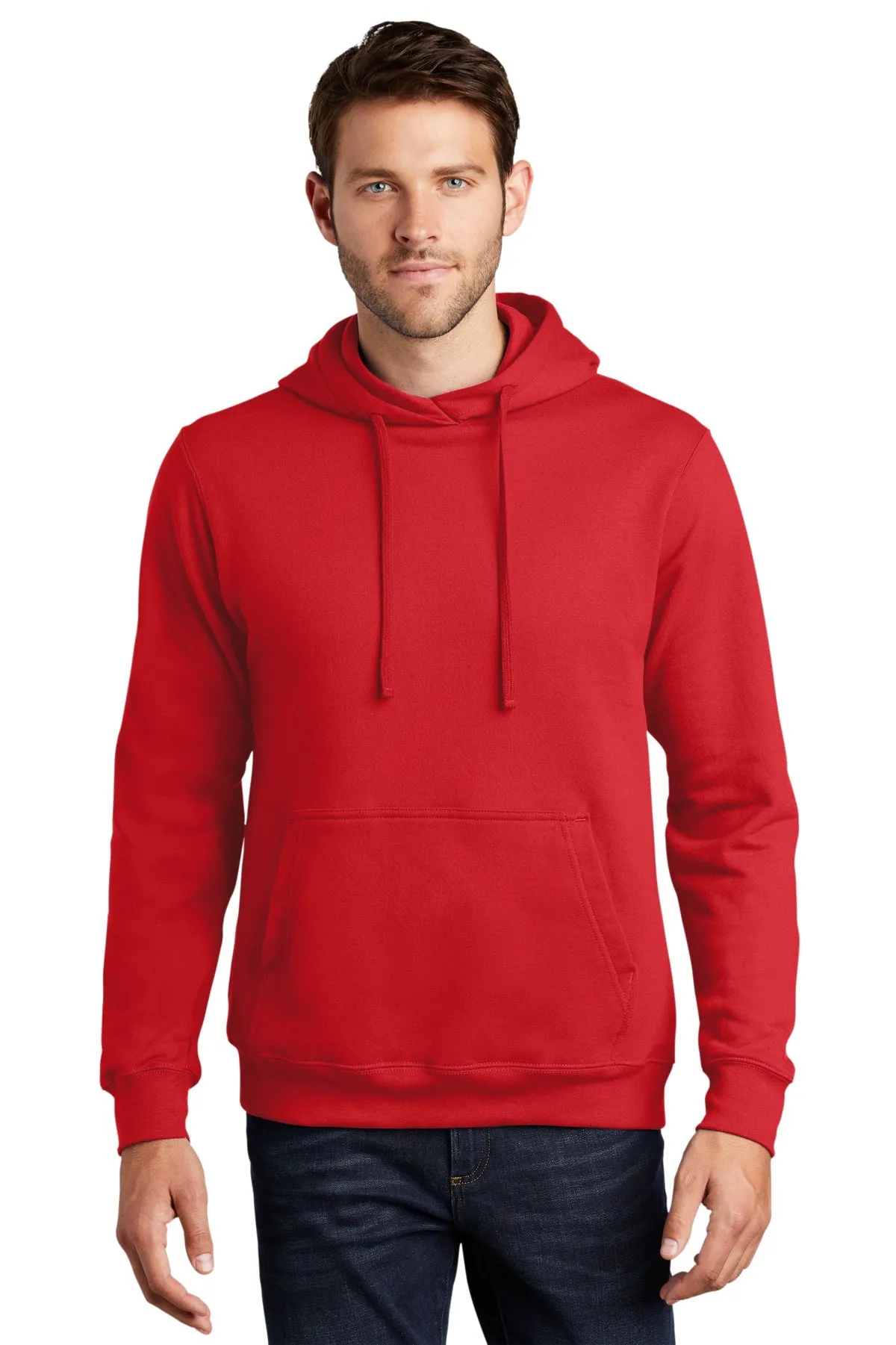 Port & Company Fan Favorite Fleece Custom Hoodies, Bright Red