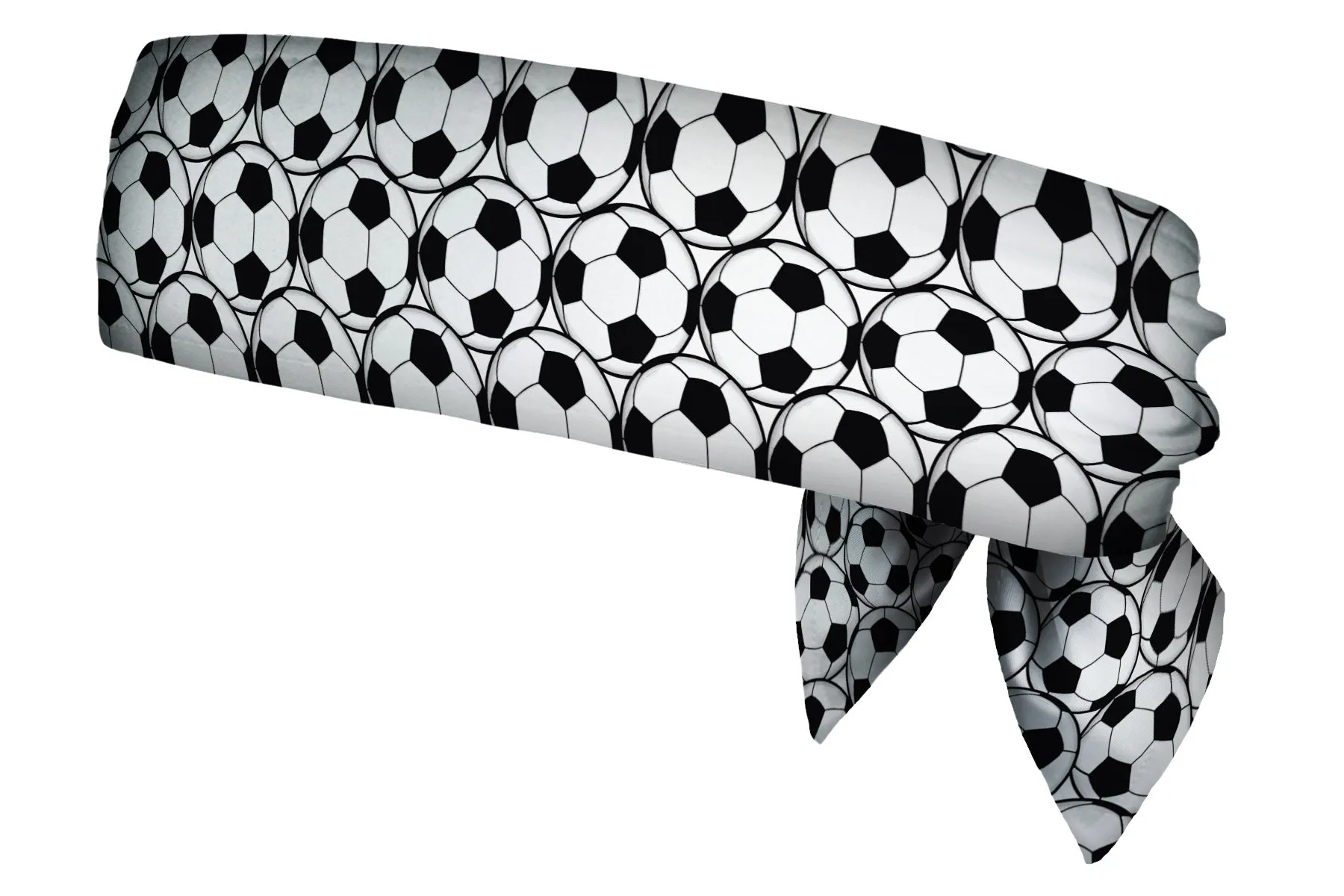 REVERSIBLE Soccerballs Black & White/Hey Batter Batter Head Tie (SKU 1371 HTB)