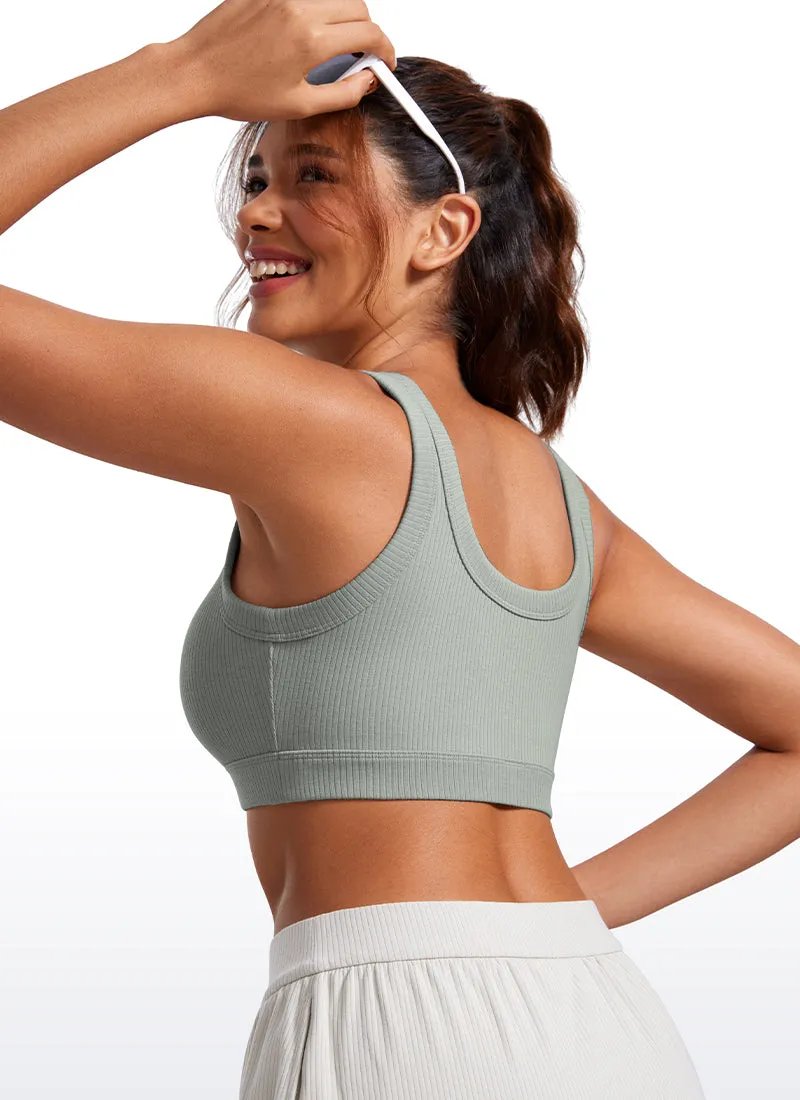 Ribbed Sports Bras U Back