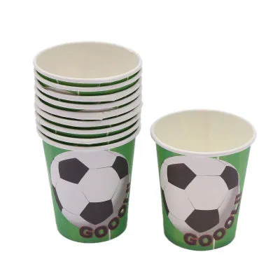 Soccer Football Theme Kids Boy Birthday Party Decoration Cup Plate Napkin Banner Hat Loot bag Tablecloth Party Supplies Set