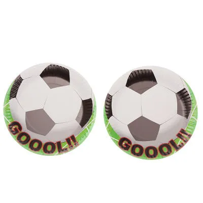 Soccer Football Theme Kids Boy Birthday Party Decoration Cup Plate Napkin Banner Hat Loot bag Tablecloth Party Supplies Set