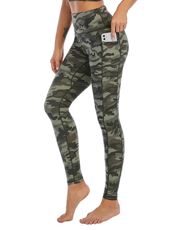 Sports Camouflage Leggings for Women / High Waist Yoga Pants - SF0993