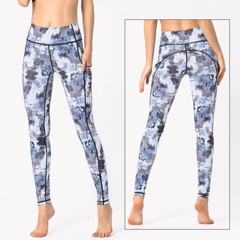 Sports Camouflage Leggings for Women / High Waist Yoga Pants - SF0993