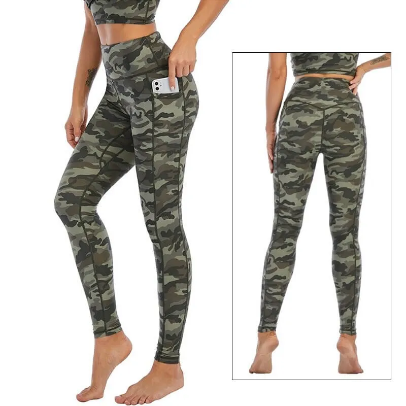 Sports Camouflage Leggings for Women / High Waist Yoga Pants - SF0993