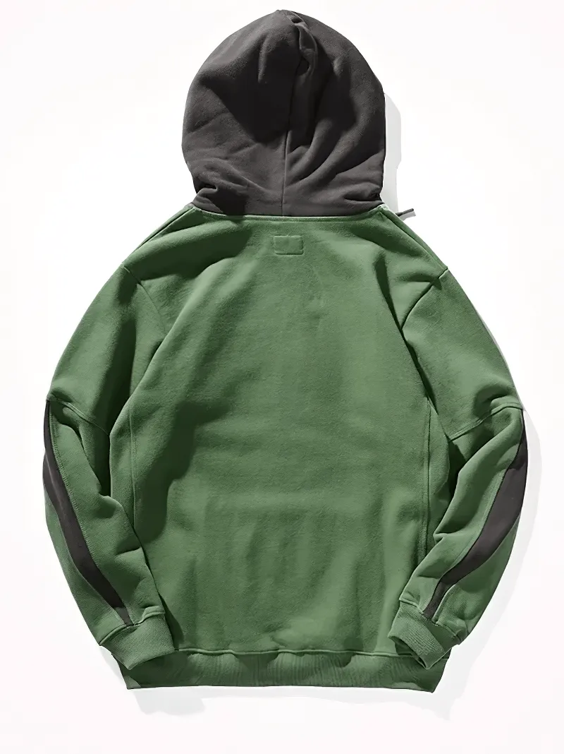 Sports Loose Padded Thickened Sweatshirt with Drawstring Hood - SF1564