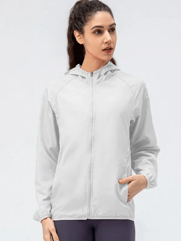 Sports Women's Waterproof Windbreaker with Zipper - SF0136