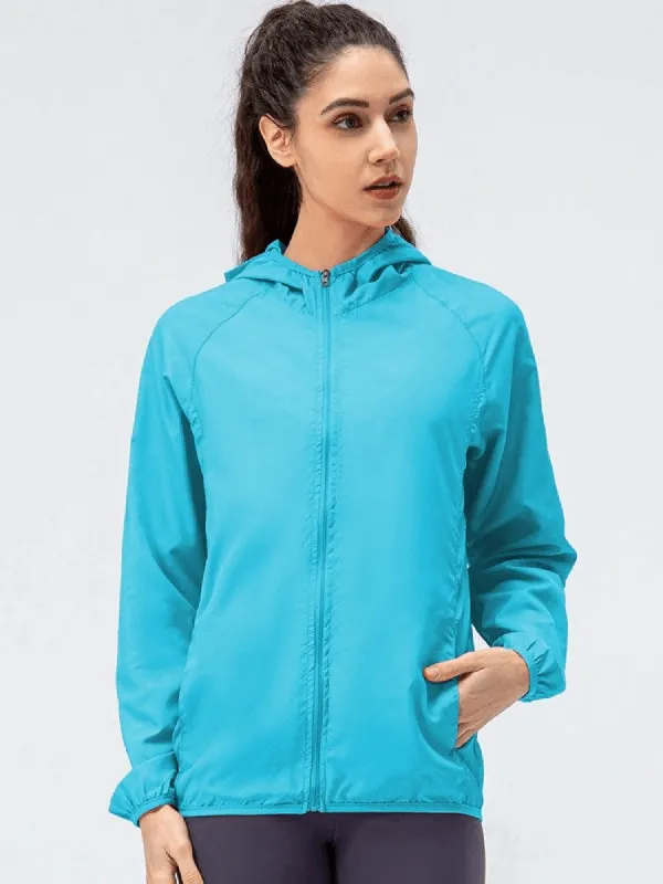 Sports Women's Waterproof Windbreaker with Zipper - SF0136