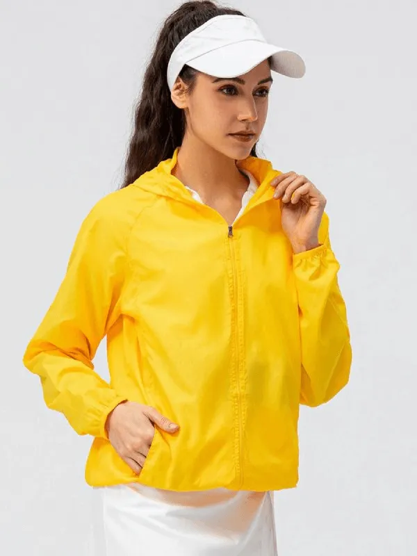 Sports Women's Waterproof Windbreaker with Zipper - SF0136