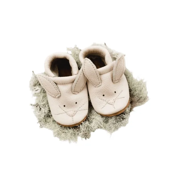 Starry Knight Cute Critter Leather Moccasin- Bunnies