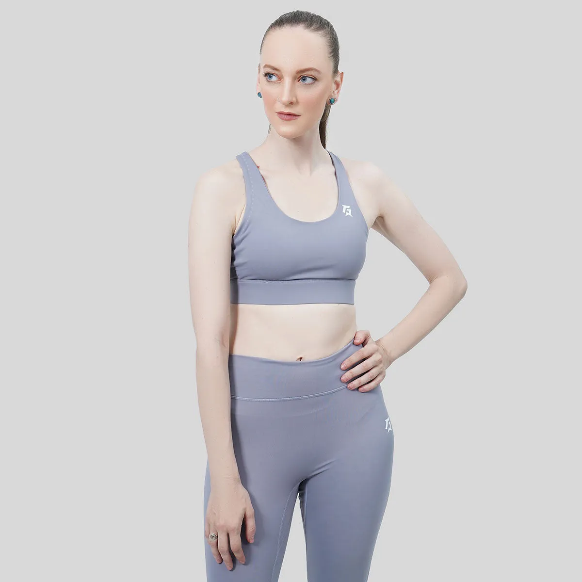 Stretch Net Sports Bra (Lavender)