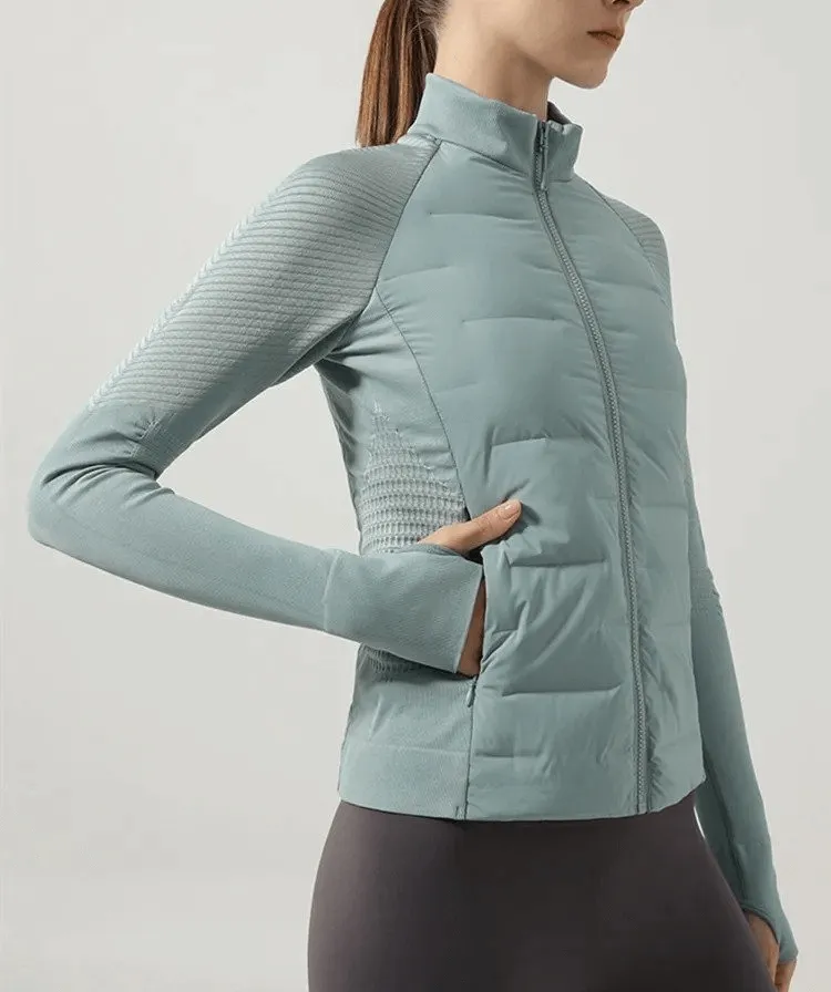 Thin Sports Women's Down Jacket with Elastic Sleeves - SF1816