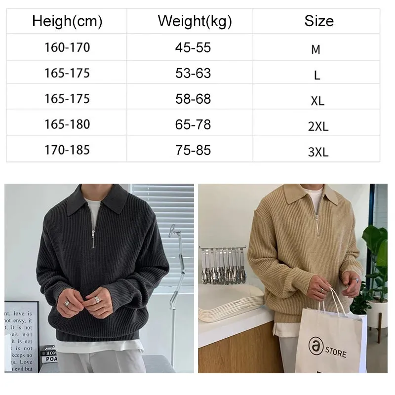 Toleet Y2K Street Style Men Korean Fashion Knitwear Harajuku Knit Sweater Casual Pullovers Jumpers Warm Sweatshirts Vintage Sweaters Man Winter Clothing