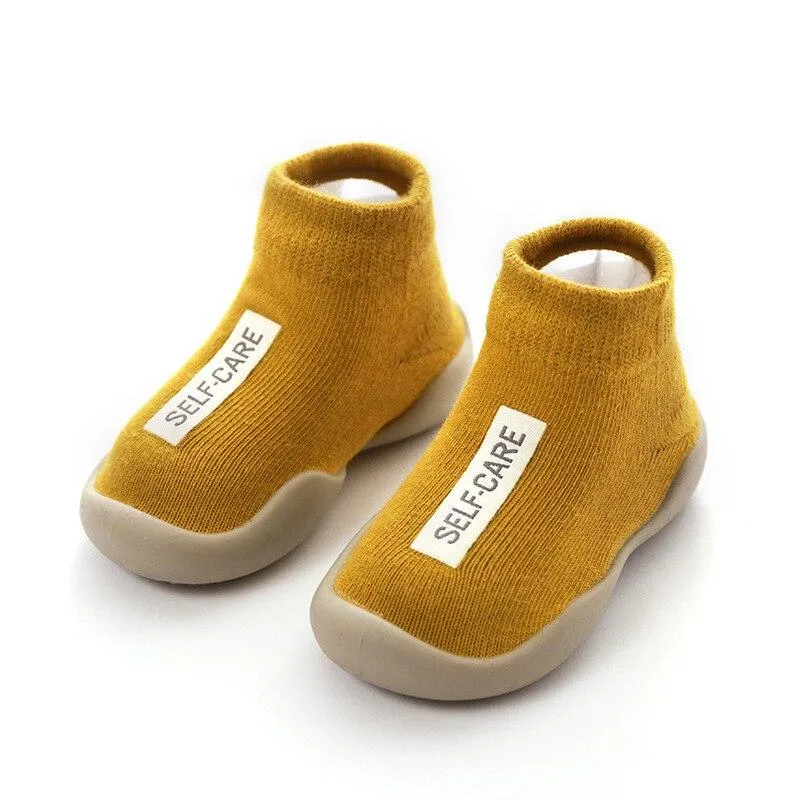 Unisex Kids Knitted Soft Rubber Anti-slip Soft Sole Sock Shoes