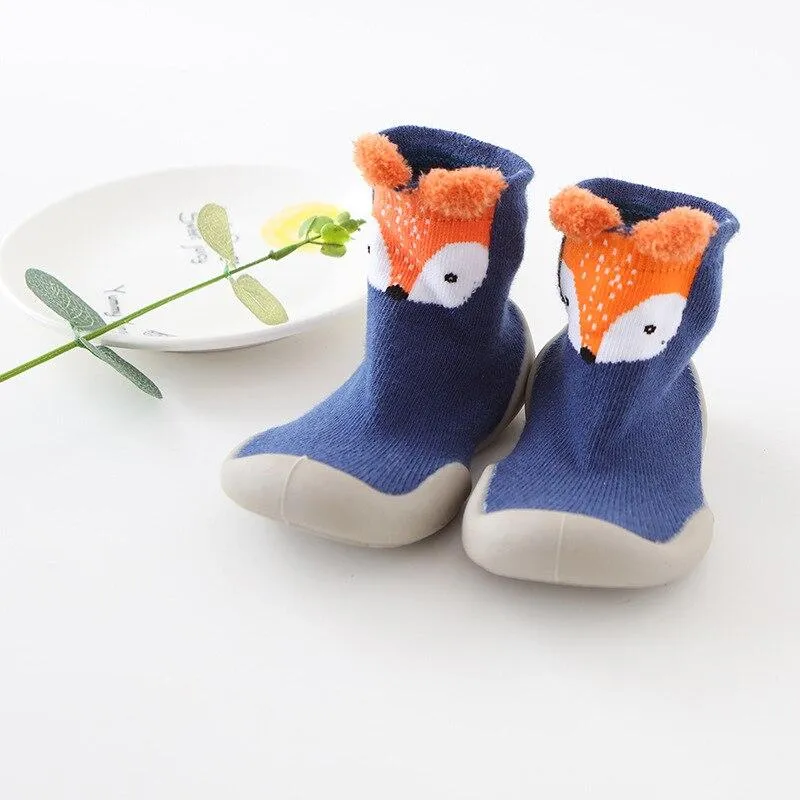 Unisex Kids Knitted Soft Rubber Anti-slip Soft Sole Sock Shoes