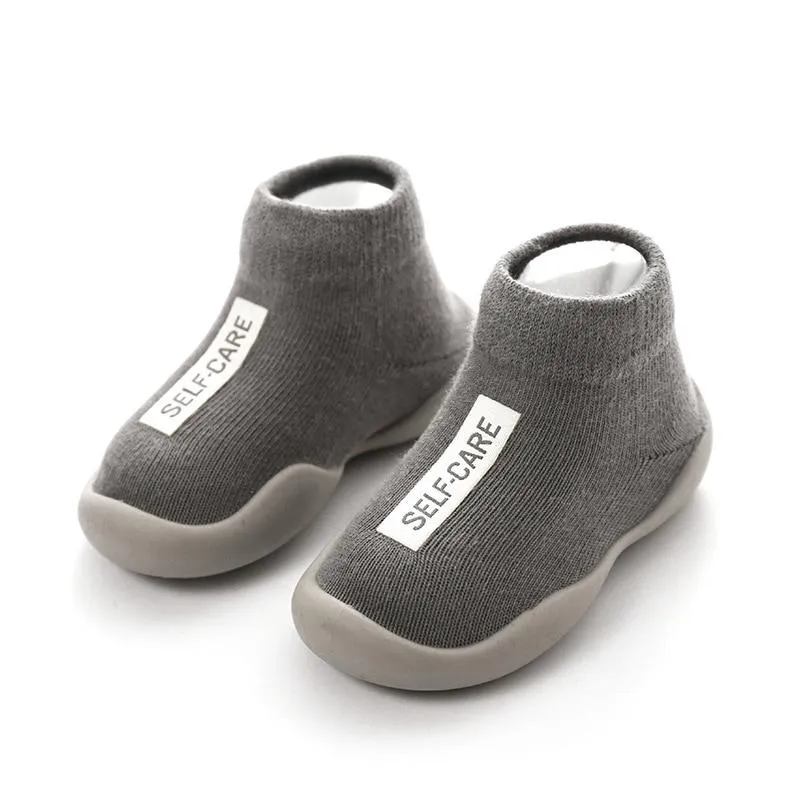 Unisex Kids Knitted Soft Rubber Anti-slip Soft Sole Sock Shoes