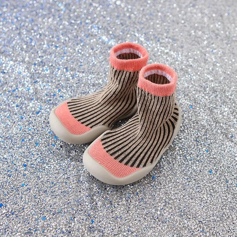 Unisex Kids Knitted Soft Rubber Anti-slip Soft Sole Sock Shoes