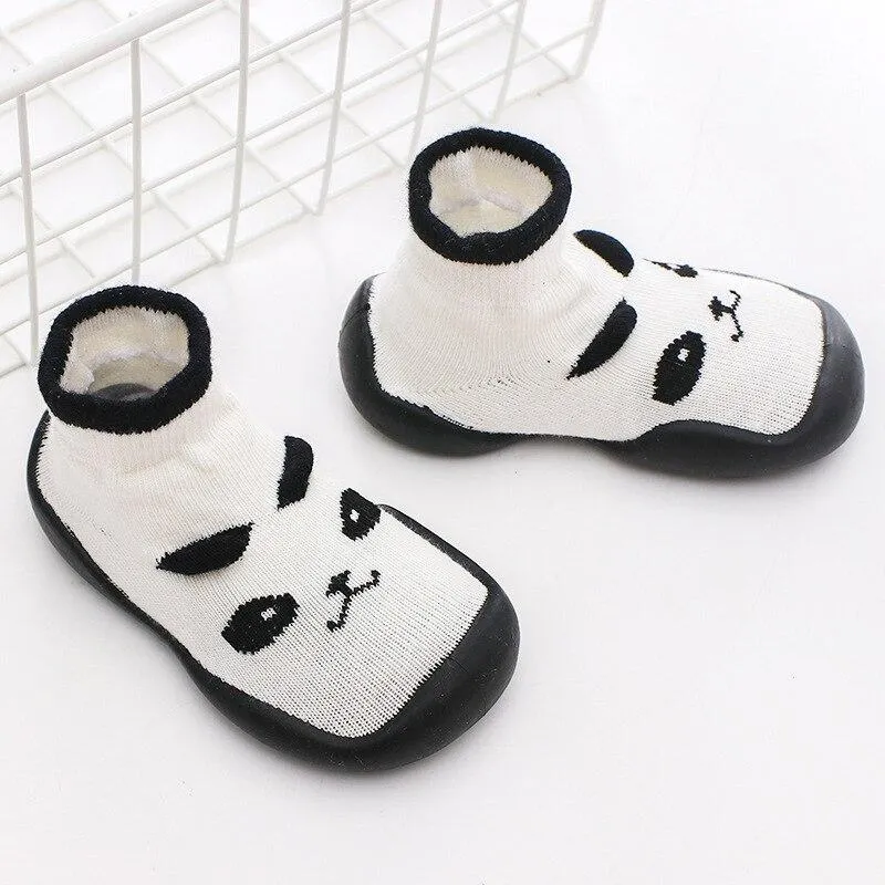 Unisex Kids Knitted Soft Rubber Anti-slip Soft Sole Sock Shoes