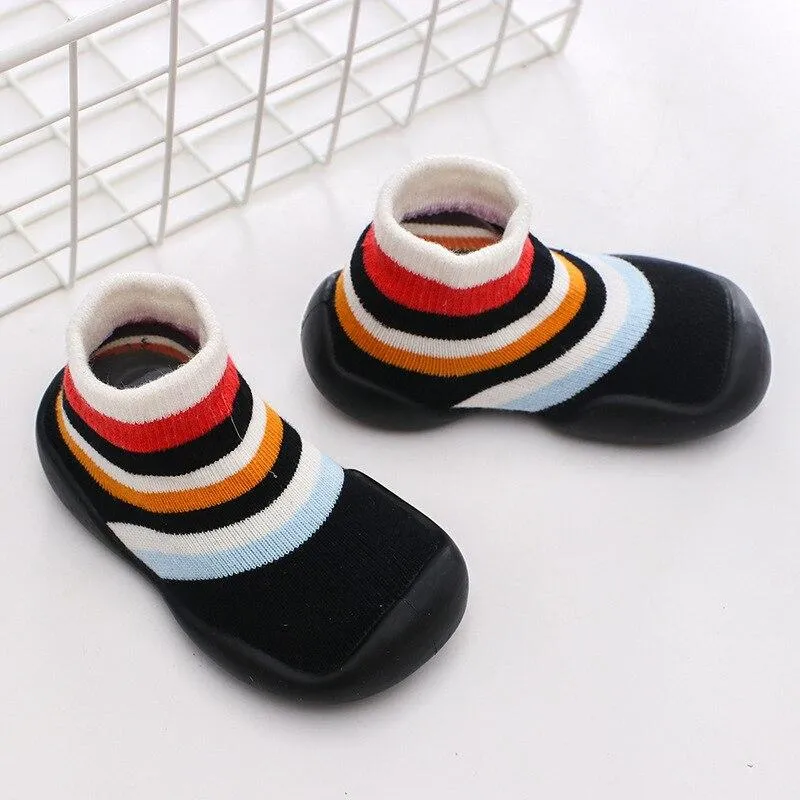 Unisex Kids Knitted Soft Rubber Anti-slip Soft Sole Sock Shoes