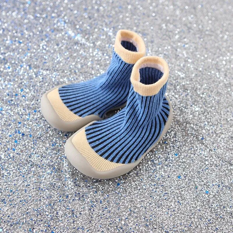 Unisex Kids Knitted Soft Rubber Anti-slip Soft Sole Sock Shoes