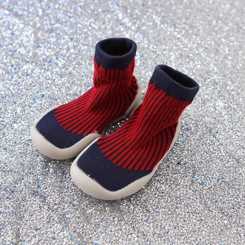 Unisex Kids Knitted Soft Rubber Anti-slip Soft Sole Sock Shoes