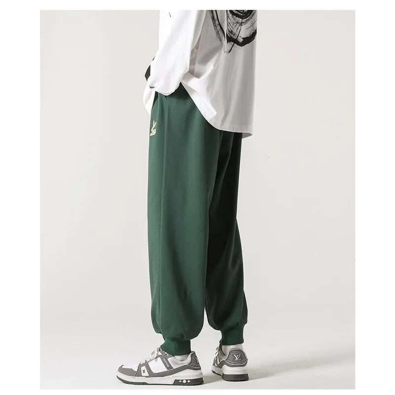 Versatile Straight Trendy Knitted Tapered Sports Loose Fit Sweatpant