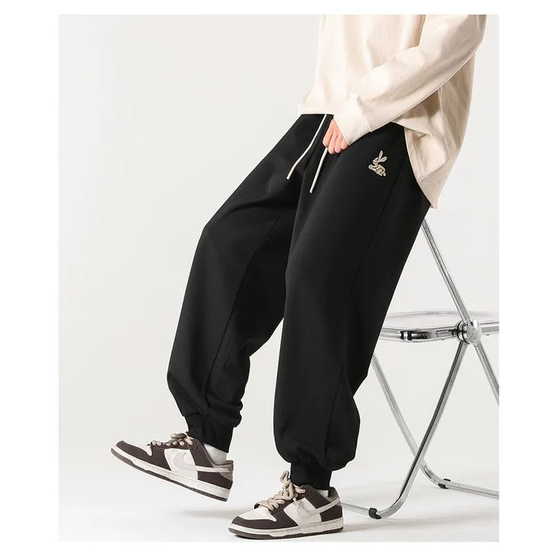 Versatile Straight Trendy Knitted Tapered Sports Loose Fit Sweatpant