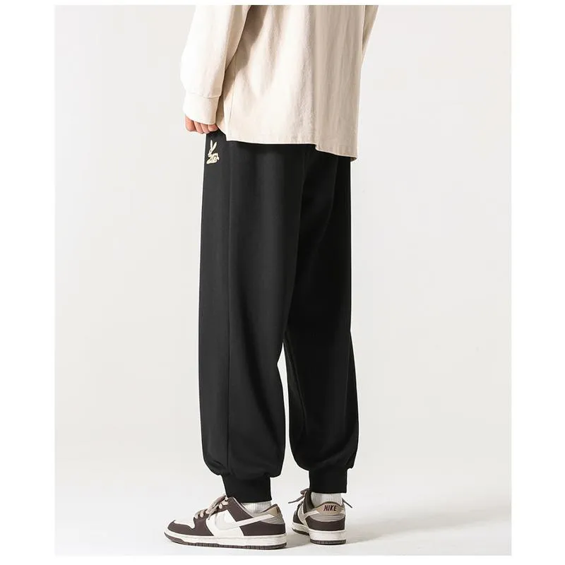 Versatile Straight Trendy Knitted Tapered Sports Loose Fit Sweatpant