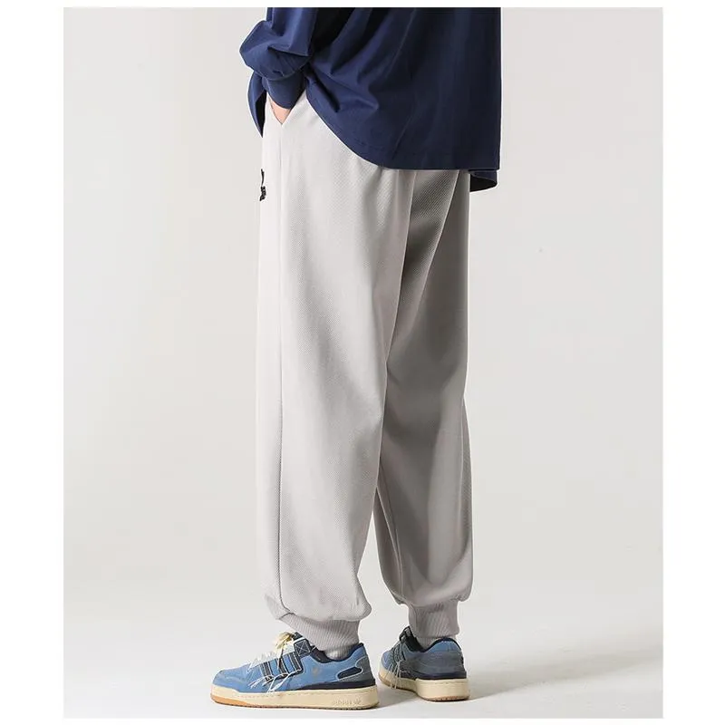 Versatile Straight Trendy Knitted Tapered Sports Loose Fit Sweatpant